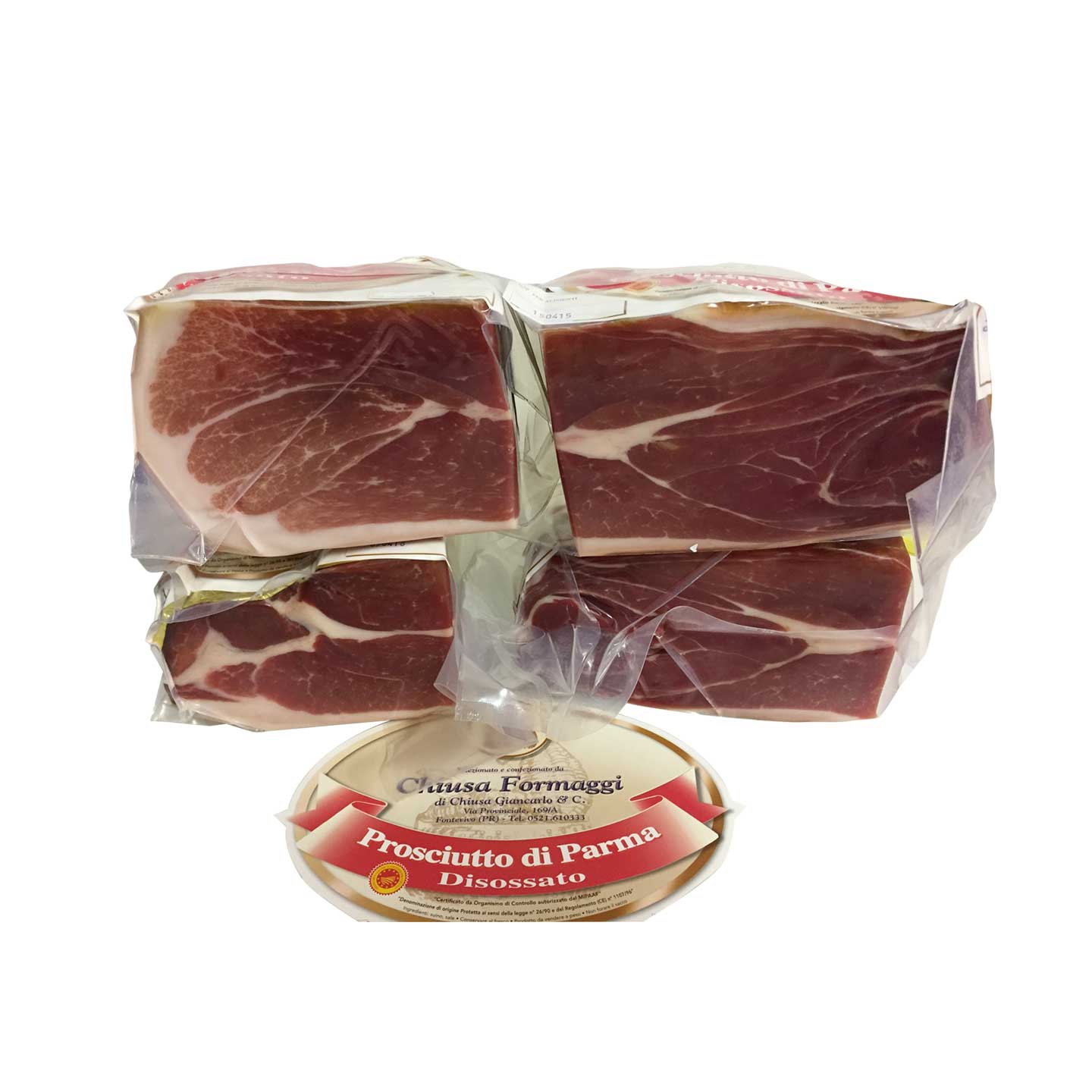 Prosciutto di Parma 24 mesi disossato dolce sottovuoto 4 pezzi singoli 8,5 kg