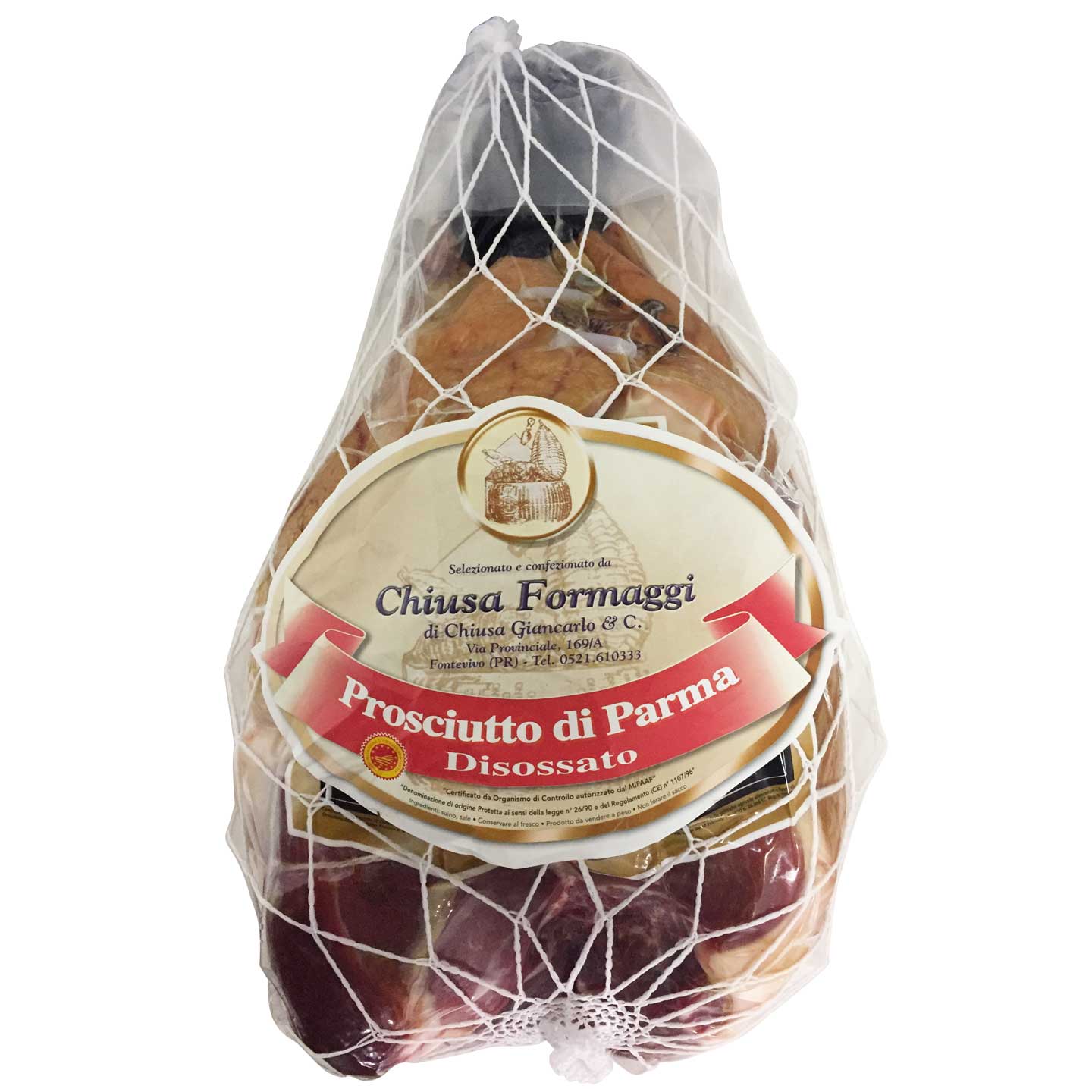 Prosciutto di Parma 24 mesi dolce disossato sottovuoto 8,5 kg.